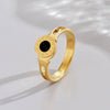 Wholesale Women's Stainless Steel Electroplated Geometric Hollow Tree Of Life Stackable Ring