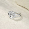Wholesale Women's Stainless Steel Electroplated Geometric Hollow Tree Of Life Stackable Ring
