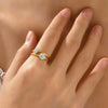 Wholesale Women's Stainless Steel Electroplated Geometric Hollow Tree Of Life Stackable Ring