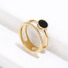 Wholesale Women's Stainless Steel Electroplated Geometric Hollow Tree Of Life Stackable Ring