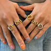 Wholesale Women's Stainless Steel Electroplated Geometric Horseshoe Buckle Open Ring Accessories