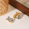 Wholesale Women's Stainless Steel Electroplated Geometric Letters Numbers Text Xshaped Earrings Ins Style