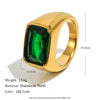 Wholesale Women's Stainless Steel Electroplated Geometric Lines Square Diamond Ring Jewelry Accessories