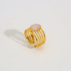 Wholesale Women's Stainless Steel Electroplated Geometric Open Ring Retro Style