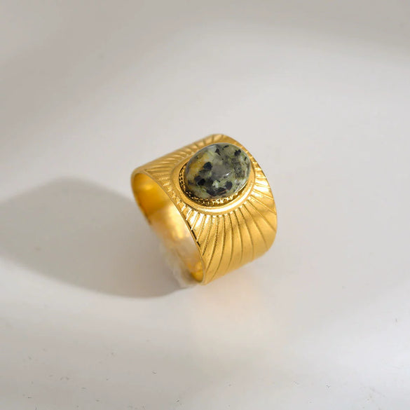 Wholesale Women's Stainless Steel Electroplated Geometric Open Ring Retro Style
