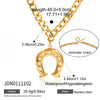 Wholesale Women's Stainless Steel Electroplated Geometric Ushaped Horseshoe Diamond Bracelet And Necklace Jewelry Accessories