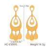 Wholesale Women's Stainless Steel Electroplated Geometric Water Drop Earrings