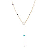 Wholesale Women's Stainless Steel Electroplated Geometric Yshaped Beaded Necklace Jewelry
