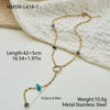 Wholesale Women's Stainless Steel Electroplated Geometric Yshaped Beaded Necklace Jewelry