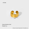 Wholesale Women's Stainless Steel Electroplated Heart Geometric Wave Open Ring Jewelry