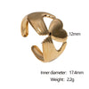 Wholesale Women's Stainless Steel Electroplated Heart Open Ring Simple And Fashionable