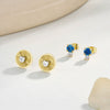 Wholesale Women's Stainless Steel Electroplated Heart Shape Inlaid Zircon Earrings