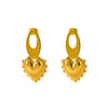 Wholesale Women's Stainless Steel Electroplated Heart Shaped Retro Love Design Earrings