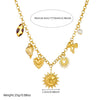 Wholesale Women's Stainless Steel Electroplated Heartshaped Leopard Print Pendant Necklace With Oshaped Chain