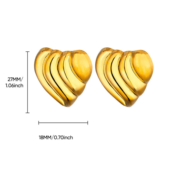 Wholesale Women's Stainless Steel Electroplated Irregular Geometric Drop Shape Petals Earrings With Flower And Wave Patterns