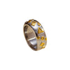 Wholesale Women's Stainless Steel Electroplated Jewelry Rings With Geometric And Letter Patterns In Heart And Letter Shapes