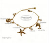 Wholesale Women's Stainless Steel Electroplated 14K Gold Anklet With Animal And Zodiac Patterns Baroque Style Foot Jewelry