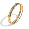 Wholesale Women's Stainless Steel Electroplated 18K Gold Geometric Hand Jewelry Bracelet