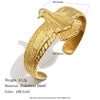 Wholesale Women's Stainless Steel Electroplated 18K Gold Geometric Light Luxury Style Eagle Bracelet