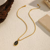 Wholesale Women's Stainless Steel Electroplated 18K Gold Moon Star Pendant Necklace With Twist Chain In Ins Style And Minimalist Design