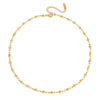 Wholesale Women's Stainless Steel Electroplated 18K Gold Necklace With Fivepointed Star Cut Out Fourleaf Clover Heart And Round Beads