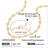 Wholesale Women's Stainless Steel Electroplated 18K Gold Necklace With Fivepointed Star Cut Out Fourleaf Clover Heart And Round Beads