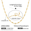 Wholesale Women's Stainless Steel Electroplated 18K Gold Necklace With Fivepointed Star Cut Out Fourleaf Clover Heart And Round Beads
