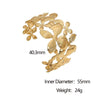 Wholesale Women's Stainless Steel Electroplated Lily Flower Open Bracelet