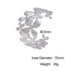 Wholesale Women's Stainless Steel Electroplated Lily Flower Open Bracelet