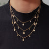 Wholesale Women's Stainless Steel Electroplated Necklace And Bracelet Set With Cross Crown Roman Numerals Pattern