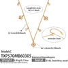 Wholesale Women's Stainless Steel Electroplated Necklace And Bracelet Set With Cross Crown Roman Numerals Pattern