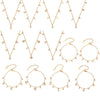 Wholesale Women's Stainless Steel Electroplated Necklace And Bracelet Set With Cross Crown Roman Numerals Pattern