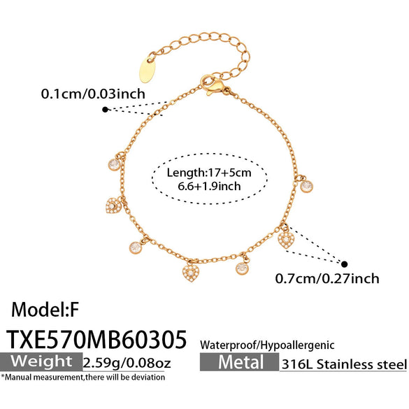 Wholesale Women's Stainless Steel Electroplated Necklace And Bracelet Set With Cross Crown Roman Numerals Pattern