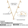 Wholesale Women's Stainless Steel Electroplated Necklace And Bracelet Set With Cross Crown Roman Numerals Pattern