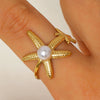 Wholesale Women's Stainless Steel Electroplated Oceanstyle Rings With Sun And Moon Patterns