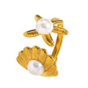 Wholesale Women's Stainless Steel Electroplated Oceanstyle Rings With Sun And Moon Patterns