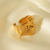Wholesale Women's Stainless Steel Electroplated Star Geometric Animal Zodiac Open Ring