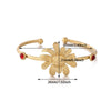 Wholesale Women's Stainless Steel Electroplated Sun Petal Open Bracelet With Plants And Flowers Style