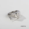 Wholesale Women's Stainless Steel Electroplated Ushaped Love Heart Ring Niche Style