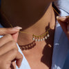 Wholesale Women's Stainless Steel Electroplated Water Drop Shape Necklace With Regular Chain