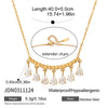 Wholesale Women's Stainless Steel Electroplated Water Drop Shape Necklace With Regular Chain