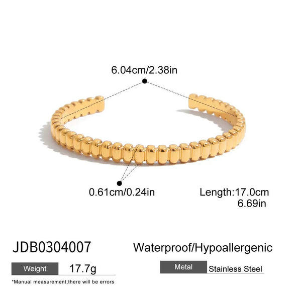 Wholesale Women's Stainless Steel Electroplated Wave Bracelet Jewelry Accessories