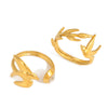 Wholesale Women's Stainless Steel Electroplated Winged Ring With Peace Dove And Olive Leaf Design