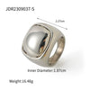 Wholesale Women's Stainless Steel Exaggerated Spherical Ring With Geometric Design And 18K Gold Electroplating Fashion Personality Trendy Jewelry