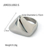 Wholesale Women's Stainless Steel Exaggerated Spherical Ring With Geometric Design And 18K Gold Electroplating Fashion Personality Trendy Jewelry