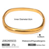 Wholesale Women's Stainless Steel Exaggerated Square Medieval Style Geometric Buckle Bracelet Jewelry With Electroplating