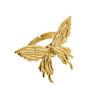 Wholesale Women's 304 Stainless Steel Exquisite Opening Ring With Hollow Butterfly Design And Electroplating Treatment