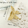 Wholesale Women's 304 Stainless Steel Exquisite Opening Ring With Hollow Butterfly Design And Electroplating Treatment