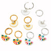 Wholesale Women's 316 Stainless Steel Fan Earrings With Geometric Pattern And Electroplating Process Simple Fashion Atmosphere Niche Design