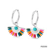 Wholesale Women's 316 Stainless Steel Fan Earrings With Geometric Pattern And Electroplating Process Simple Fashion Atmosphere Niche Design